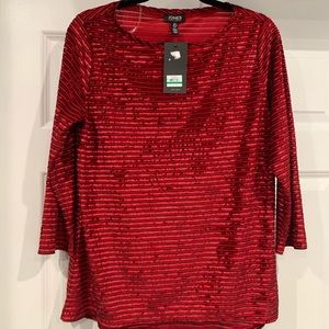 Red long sleeve - light weight sweater